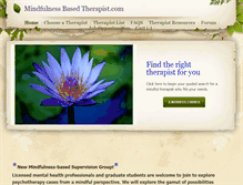 Tablet Screenshot of mindfulnessbasedtherapist.com